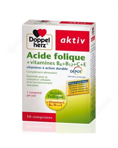 Doppelherz AKTIV Acide Folique Vitamines B + C + E 30 Cp-1