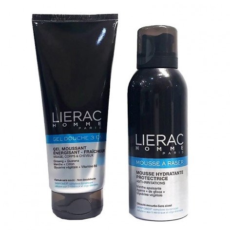 LIERAC Coffret Homme Gel Douche + Mousse à Raser-1