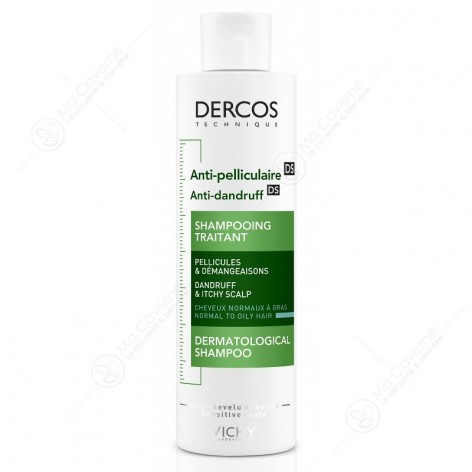 VICHY Dercos Shampoing Anti-Pelliculaire Cheveux Normaux à Gras 200ml-2