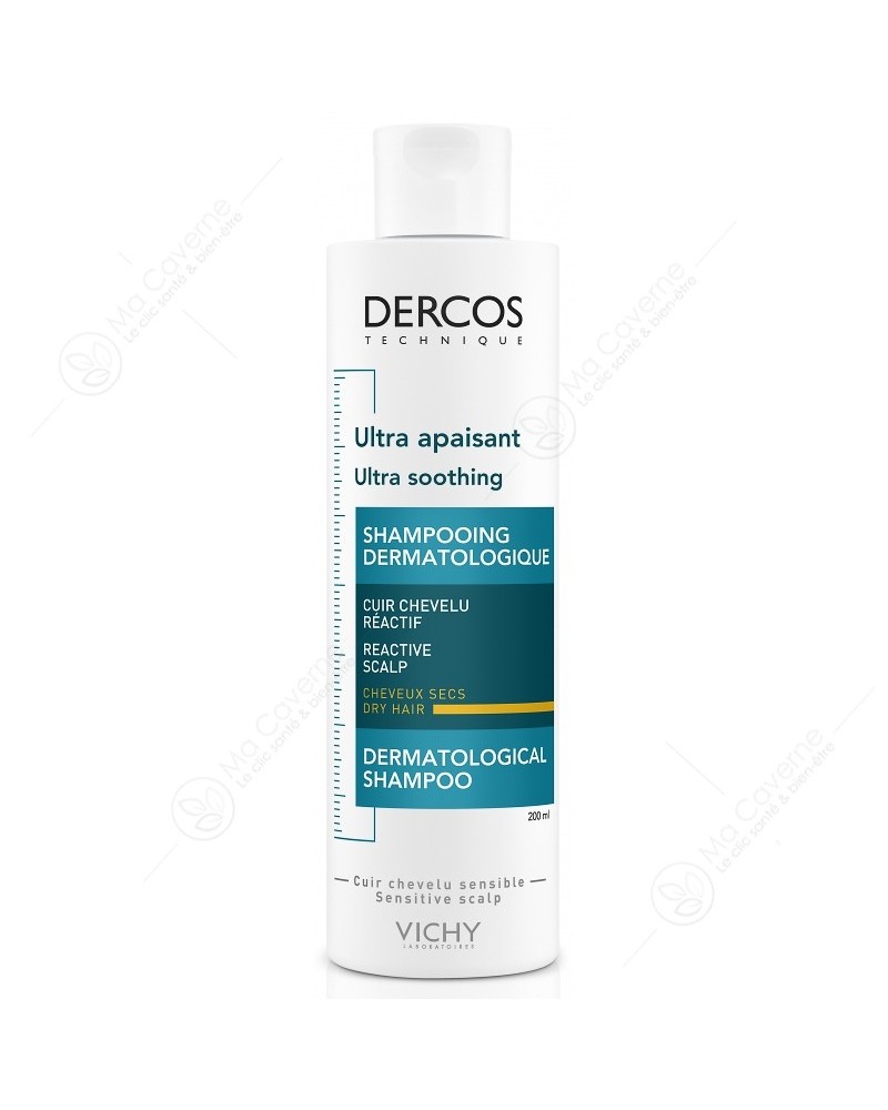 VICHY Dercos Shampoing Ultra Apaisant Cheveux Secs 200ml-2