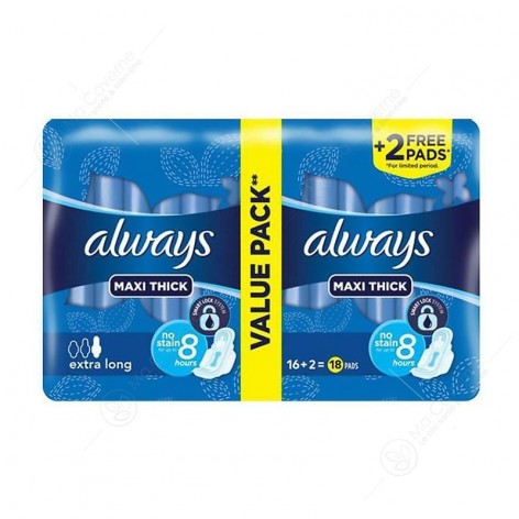 ALWAYS Maxi Thick Extr-Long Duo BT18 (16 + 2) ALWAYS - 1