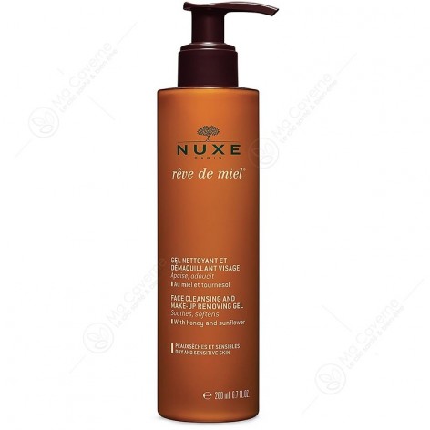 NUXE Rêve de Miel Gel Nettoyant et Démaquillant Visage 200ml-1