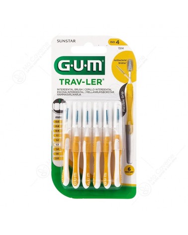 GUM Brossette Traveler Extra Fine Jaune 1514-1