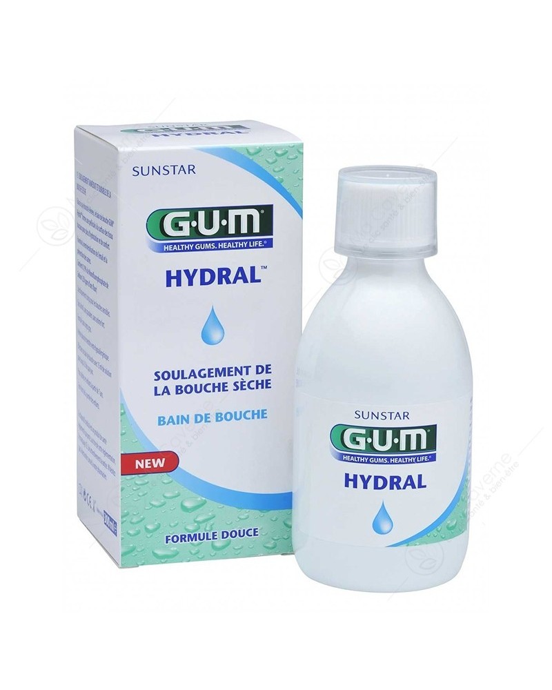 GUM Hydral Bain de Bouche pour Bouche Sèche 300ml-1
