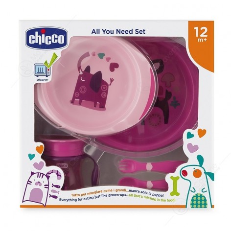 CHICCO Coffret Repas Fille 12M+-1