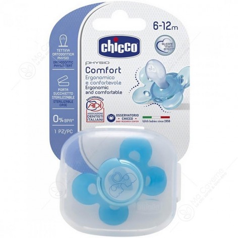 CHICCO Sucette Physio Confort Bleu 6-12M R74913210-1