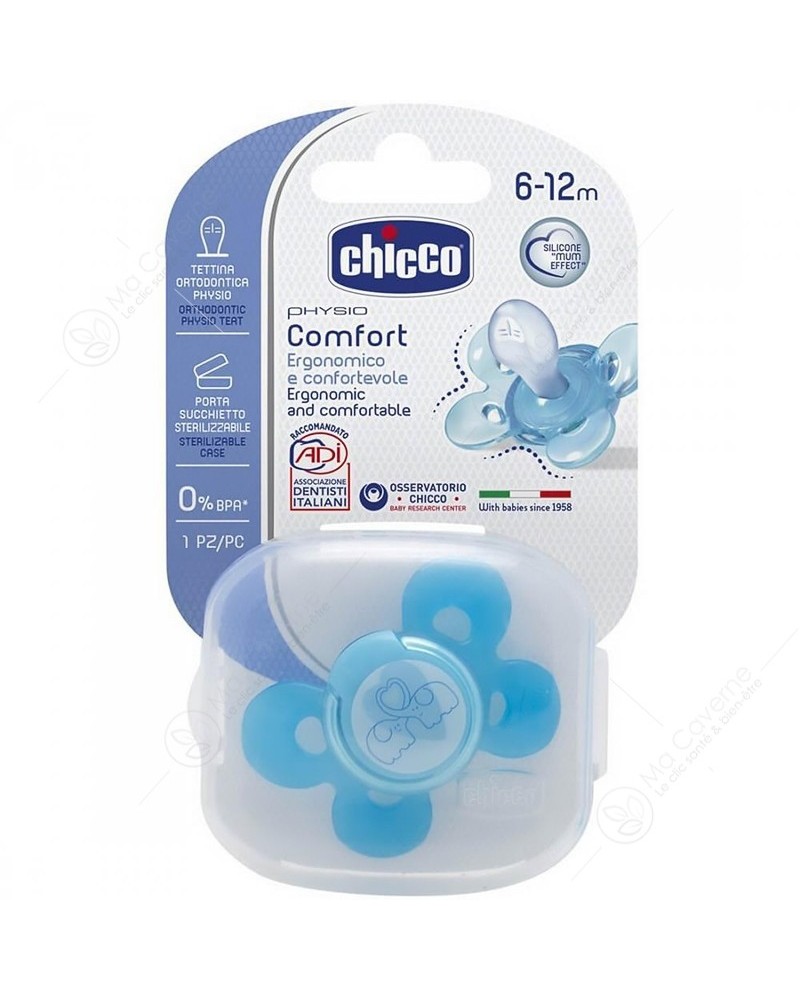 CHICCO Sucette Physio Confort Bleu 6-12M R74913210-1