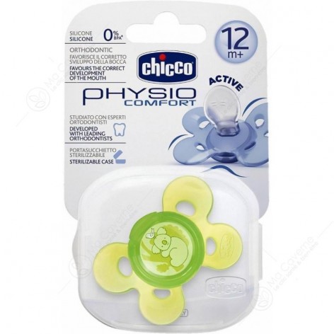 CHICCO Sucette Physio Confort Vert 12M+-1
