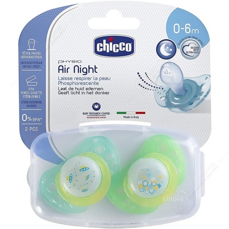 CHICCO Sucette Physio Vert bleue 0M+-1
