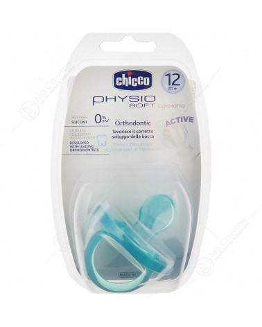 CHICCO Sucette Phy-Soft Vert Silicone 12M+-1