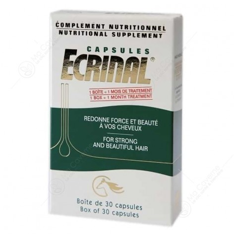 ECRINAL Complement Nutritionnel Ongles et Cheveux 30 Cps