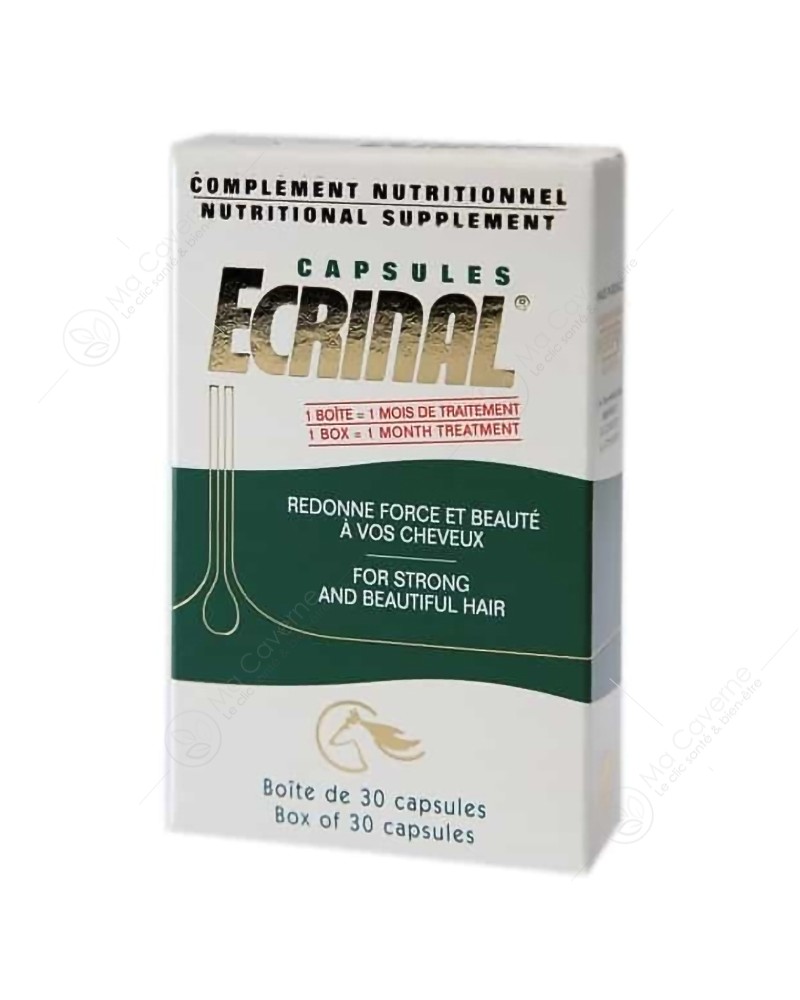 ECRINAL Complement Nutritionnel Ongles et Cheveux 30 Cps-1
