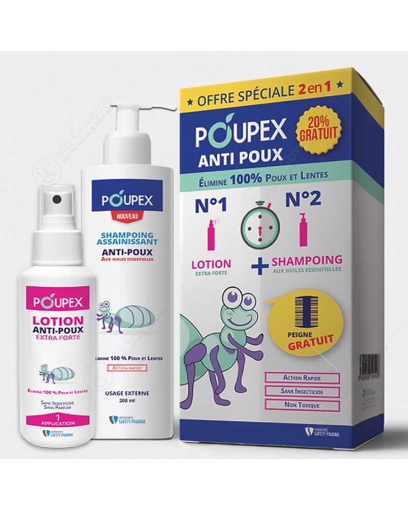 ECRINAL Pack Anti Poux Lotion + Shampoing + Peigne-1