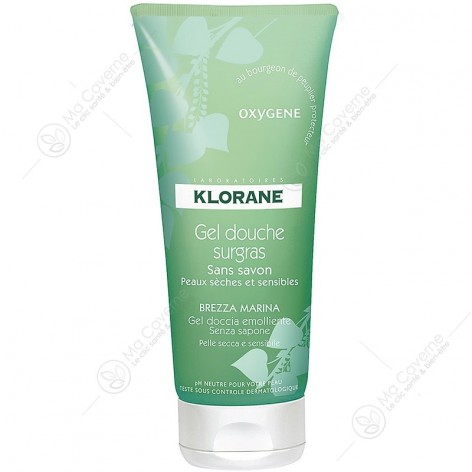 KLORANE Gel Douche Surgras Oxygène Sans Savon Peaux Sèches et Sensibles 200ml-1