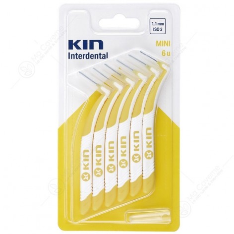 KIN Brossette interdentaire Mini (1,1 mm - ISO 3) Bt5 (Jaune)-1