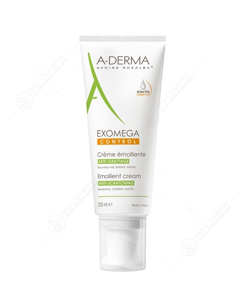A-DERMA Exomega Control Crème Emolliente Anti-Grattage Stérile 200ml-1