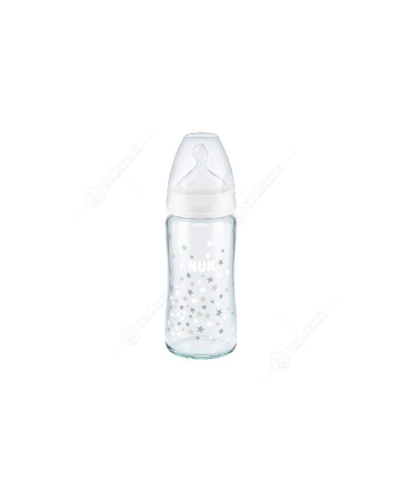 NUK First Choice+ Biberons - 0-6 mois - 150 ml - Biberons anti-coliques  avec tétine physiologique en silicone - Contrôle de la température - Sans  BPA