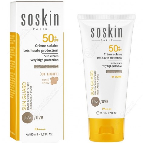 SOSKIN 01 Crème Solaire Teintée Light SPF50+ 50ml-1