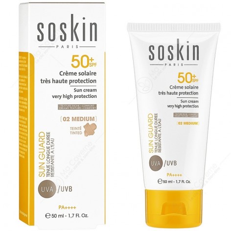 SOSKIN 02 Crème Solaire Teintée Medium SPF50+ 50ml