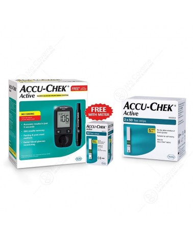 ACCU-CHEK Pack Active Appareil de Mesure + 100 Bandelettes-1