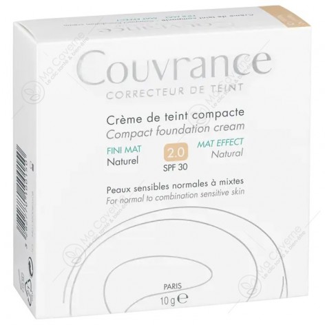 AVÈNE Couvrance Crème de Teint Compacte Fini Mat NATURAL N°2-1