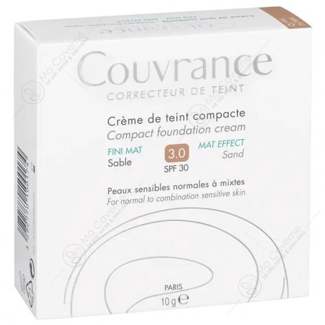 AVÈNE Couvrance Crème de Teint Compacte Fini Mat SABLE N°3-1