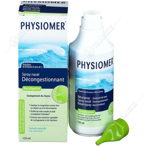 PHYSIOMER Spray nasal Décongestionnant à l'Eucalyptus 135ml -1