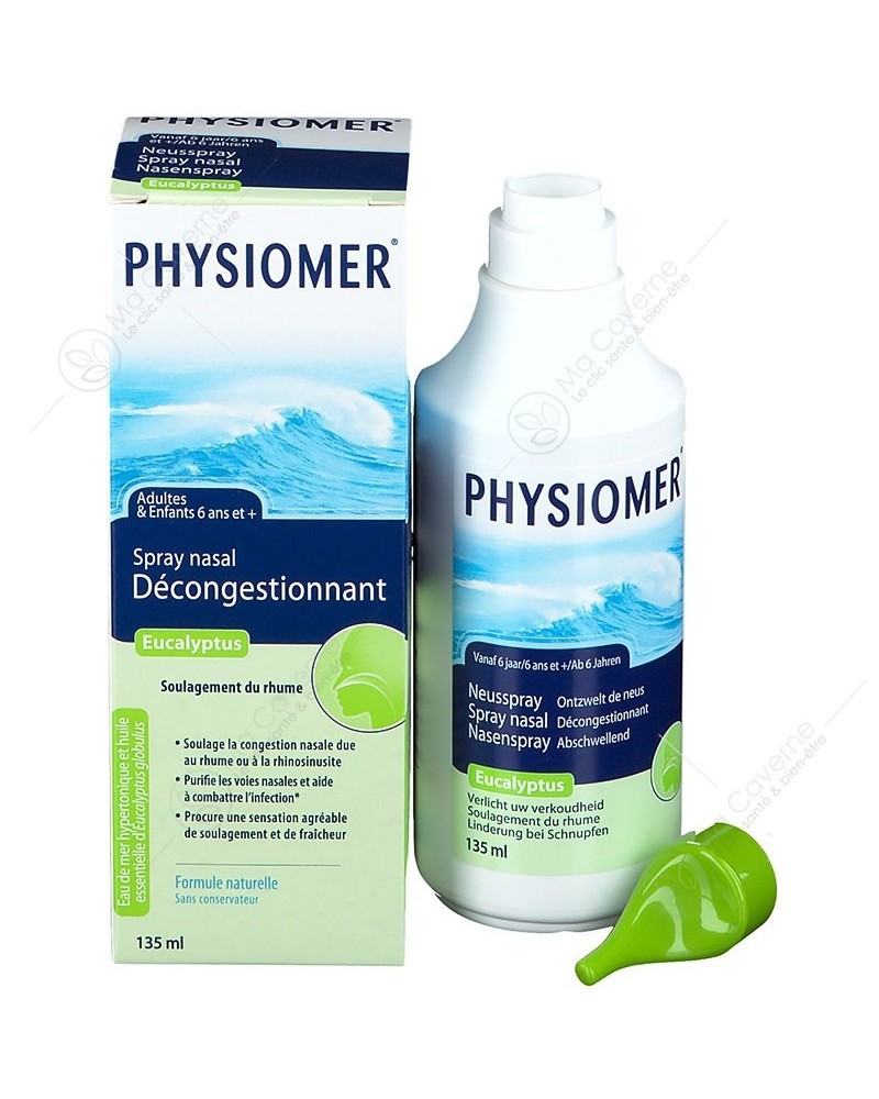 PHYSIOMER Spray nasal Décongestionnant à l'Eucalyptus 135ml