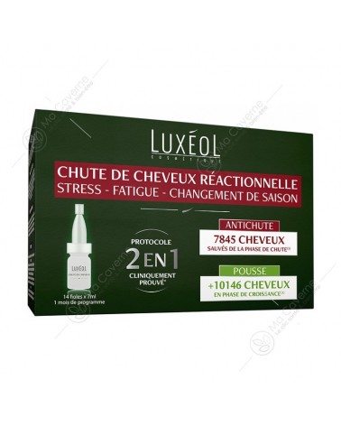 Luxéol Chute de Cheveux Réactionnelle Protocole 2 en 1 14X7ml-1
