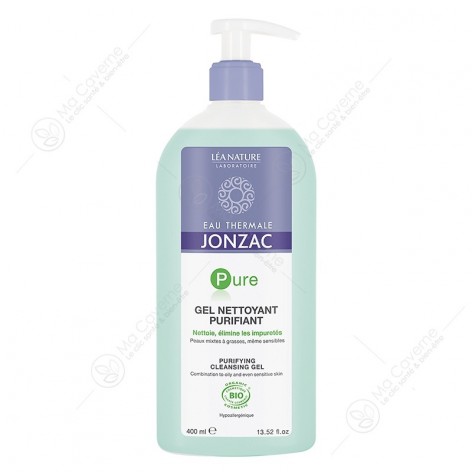 JONZAC Pure Gel Nettoyant Purifiant Bio 400ml-1