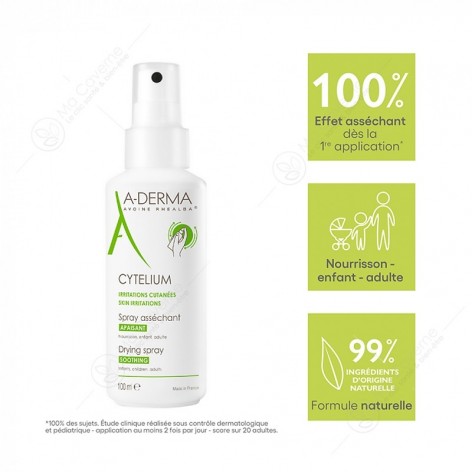 A-DERMA Cytelium Spray Asséchant Apaisant 100ml-2