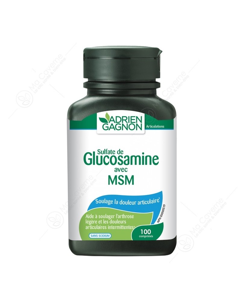ADRIEN GAGNON Glucosamine Avec MSM 100 Cp-1