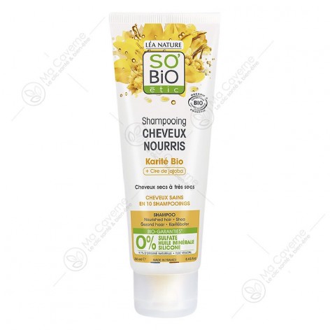 SO'BiO Shampoing Cheveux Nourris Karité 250ml