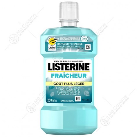 LISTERINE Bain de Bouche Fraicheur Goût Plus Léger 250ml