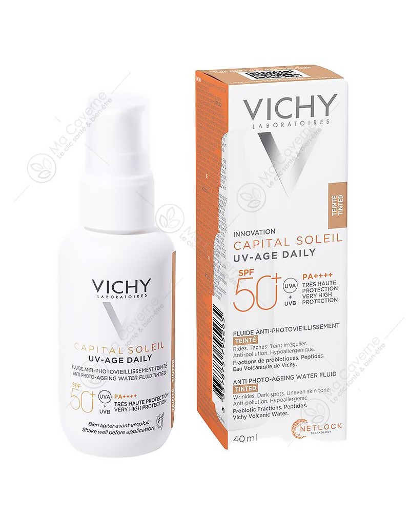 VICHY Capital Soleil UV-âge daily Fluide Anti-photovieillissement Teinté SPF50+ 40ml