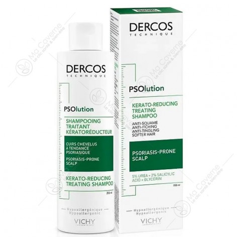 VICHY Dercos PSOlution Shampoing Traitant Kératoréducteur 200ml