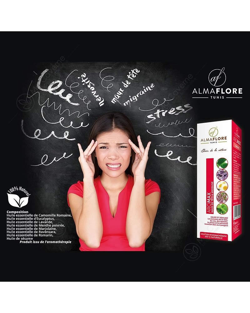 ALMAFLORE Aromax Roll On Migraine 10ml-1