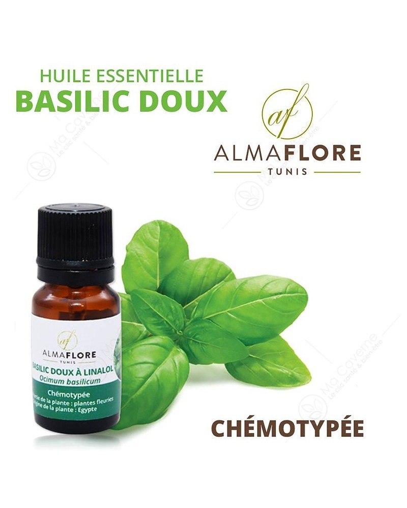ALMAFLORE Huile Essentielle de Basilic Doux 10ml-1