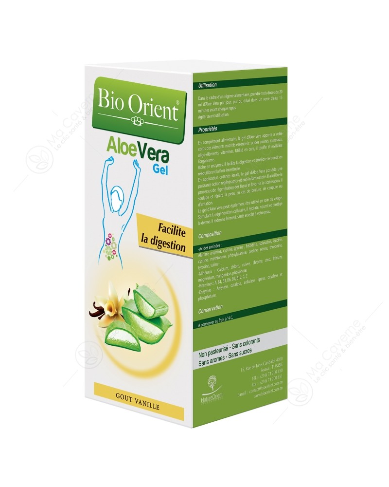 BIO ORIENT Gel Aloe Vera 250ml Gout Vanille-1