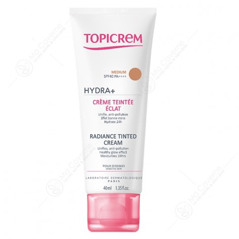 TOPICREM Hydra + Crème Teintée Eclat Medium SPF40 40ml-1